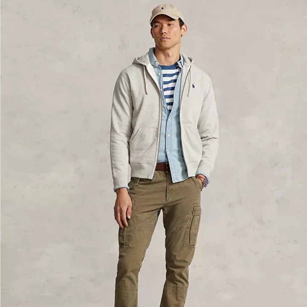 Polo by Ralph Lauren Light Gray Zip-Up Sweater - Picture 3 of 3